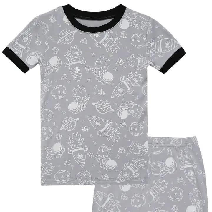 Pre-Order: Bamboo PJ Sets Round 2 Grey Universe