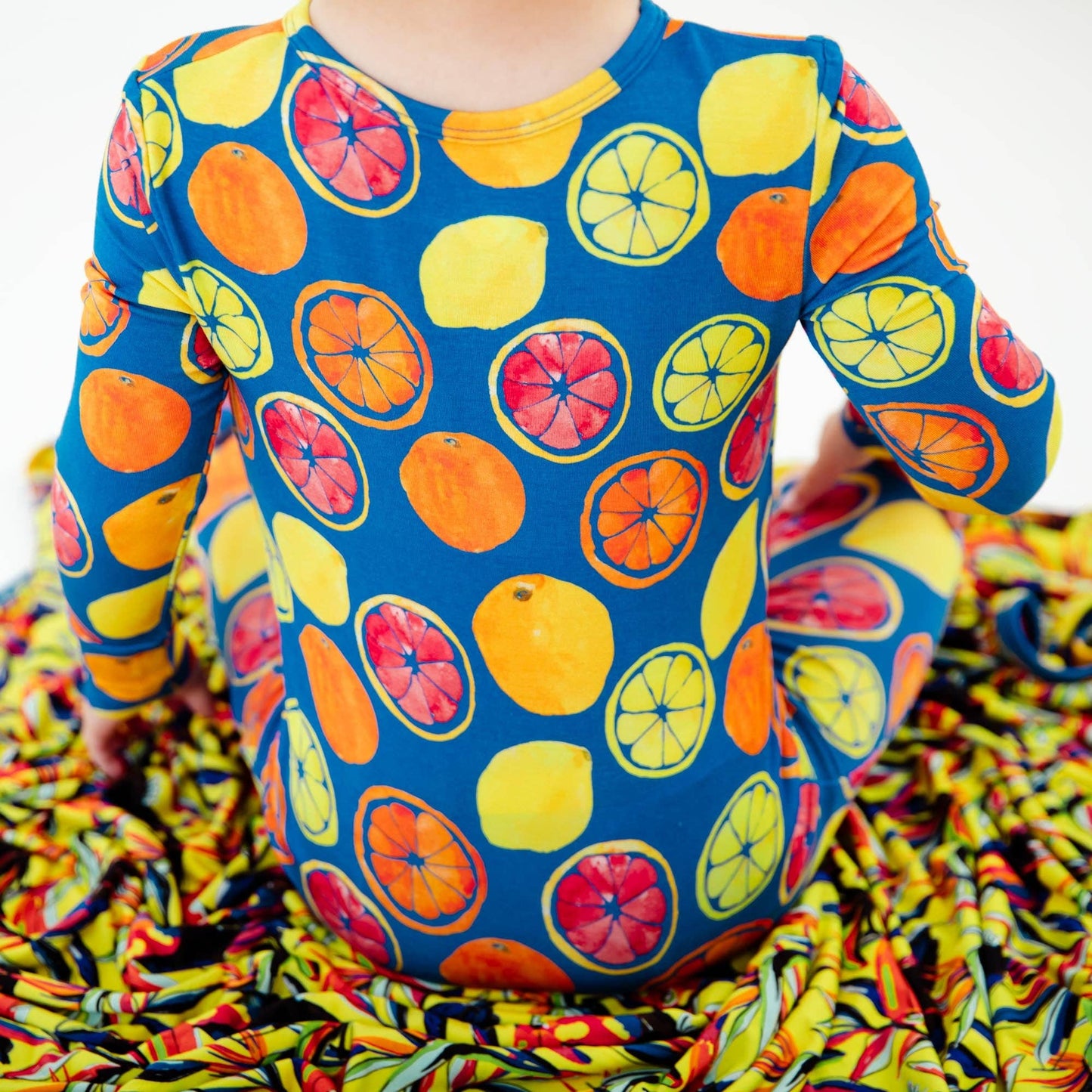 Citrus Got Real Fruit Slices Baby Bamboo Convertible Footie {RTS}