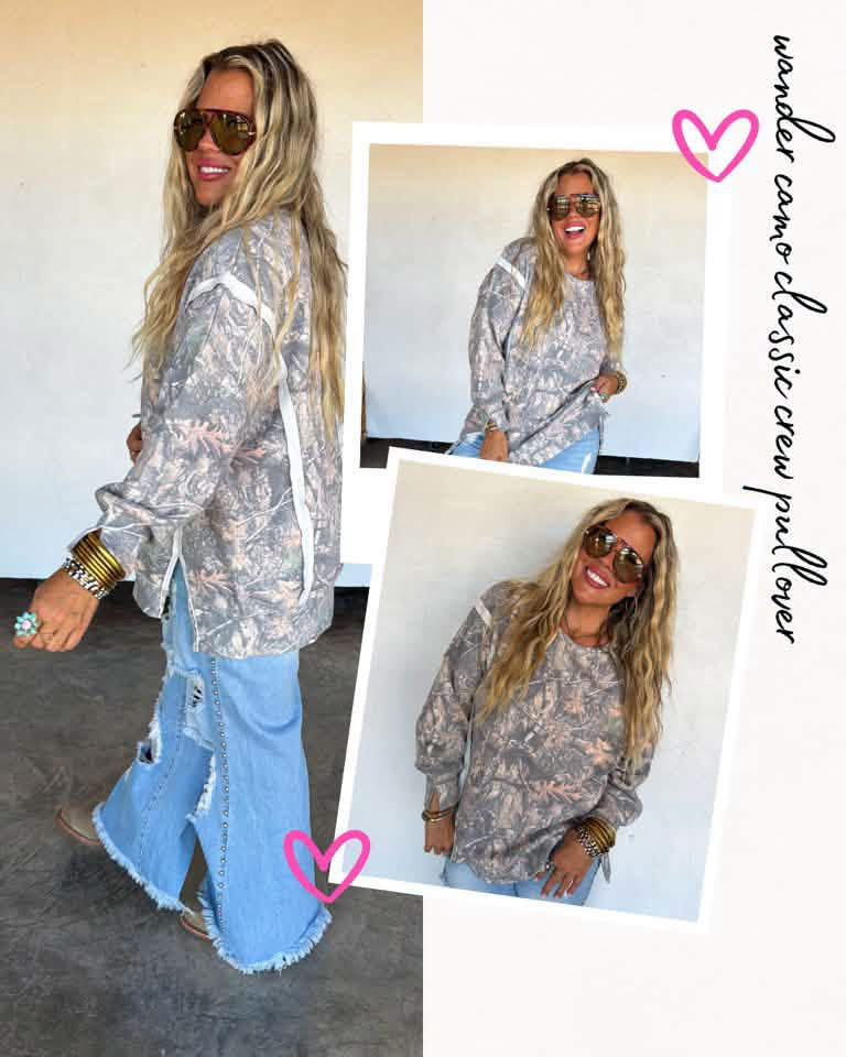 Pre-Order: Wander Camo Classic Crew Pullover