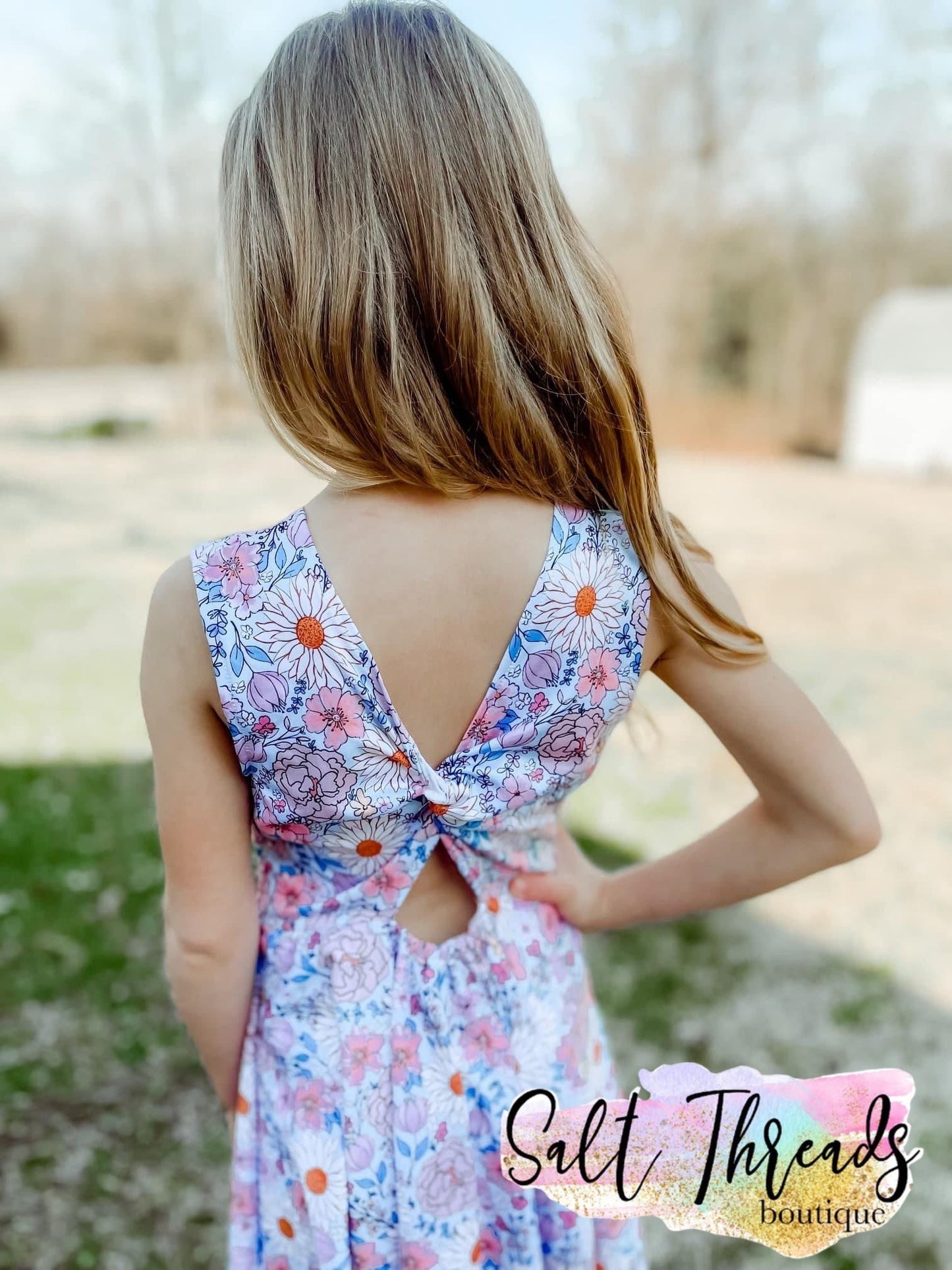 Twist Back Summer Dress