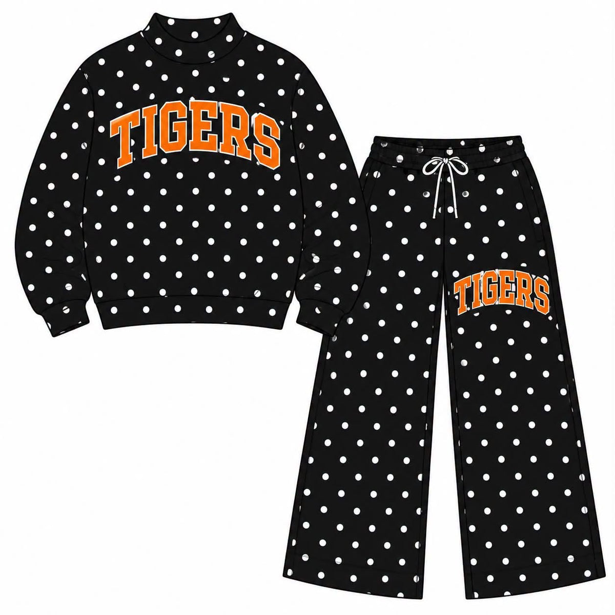 Pre-Order: HERRIN TIGERS Neck & Wide Leg Set