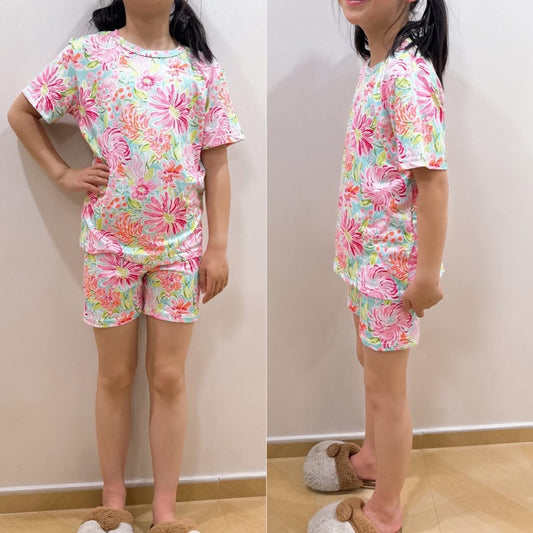 Pre-Order: Mom & Me Floral Tee & Biker Short Set {KIDS}