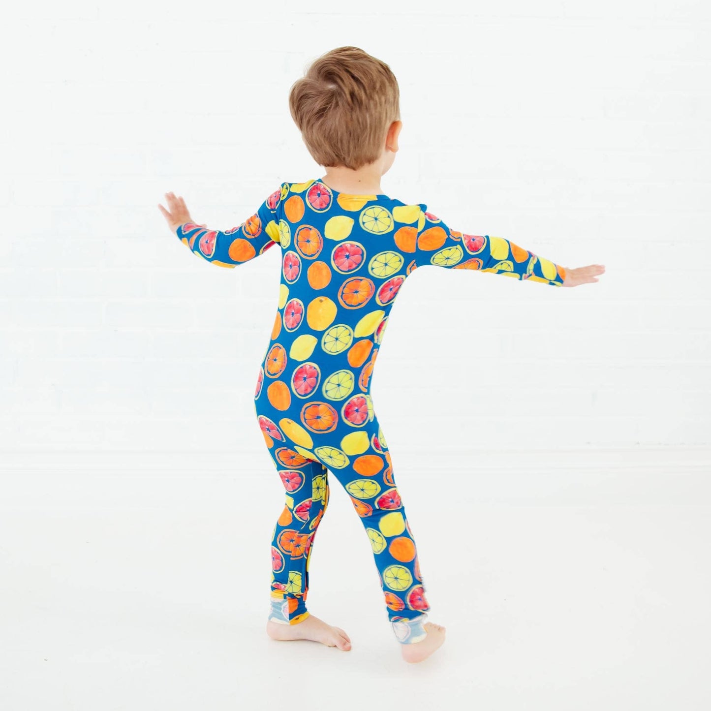 Citrus Got Real Fruit Slices Baby Bamboo Convertible Footie {RTS}