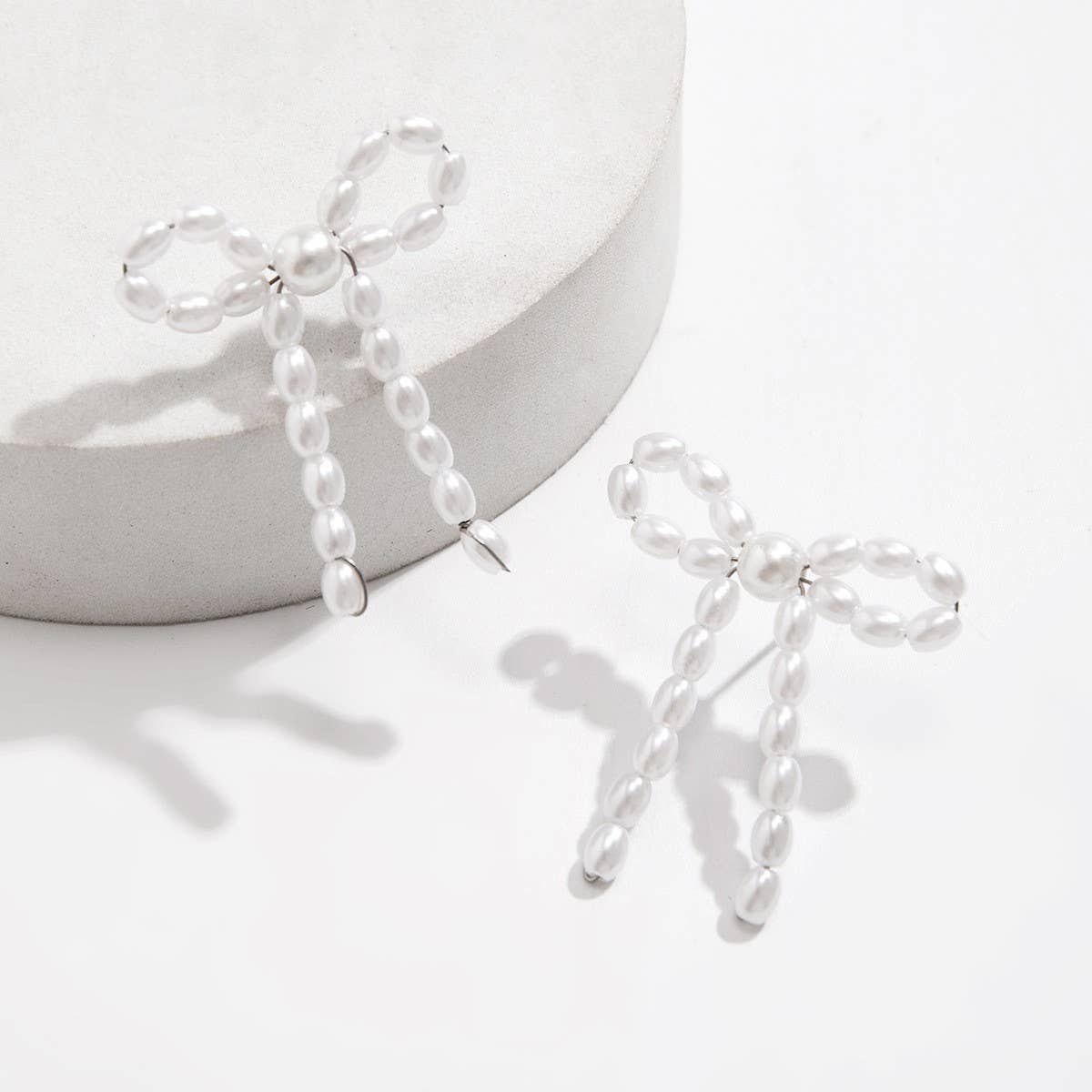 BOW FRENCH TASSEL PEARL EARRINGS {RTS}