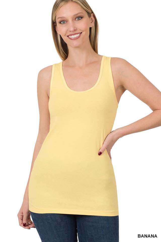 Cotton Spandex Racerback Tank {RTS}