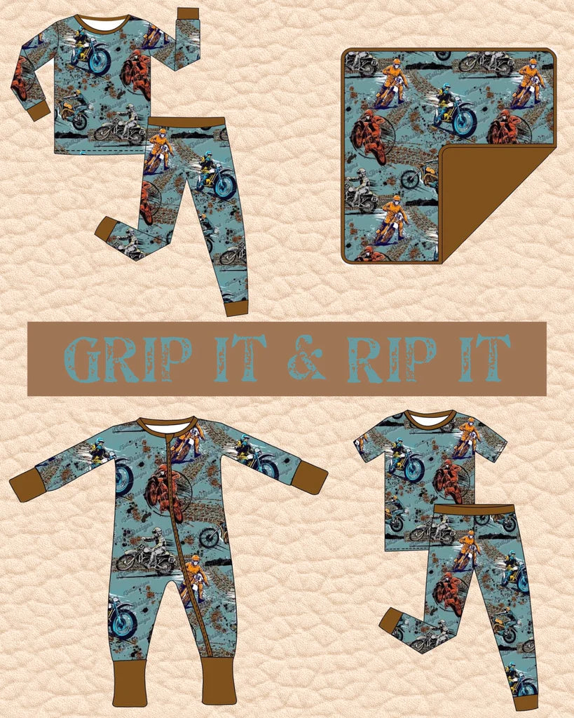 Grip It & Rip It Bamboo Jammies {RTS}
