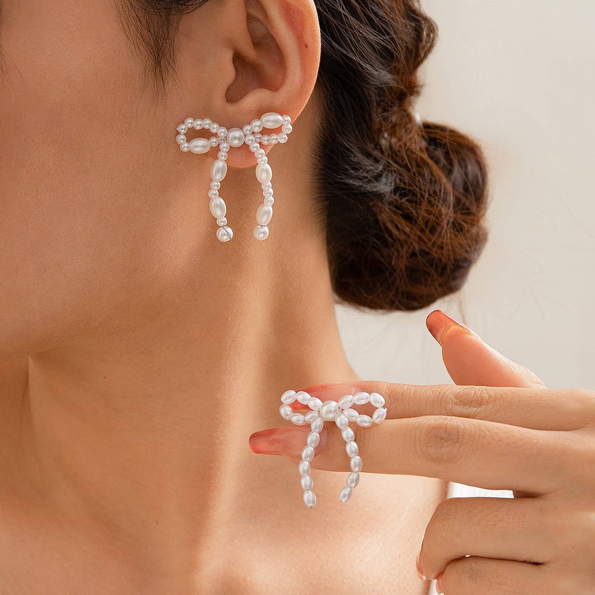 BOW FRENCH TASSEL PEARL EARRINGS {RTS}