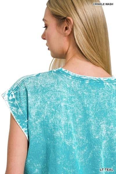 ⭐️ Crinkle Washed Short Sleeve Tee {RTS}⭐️