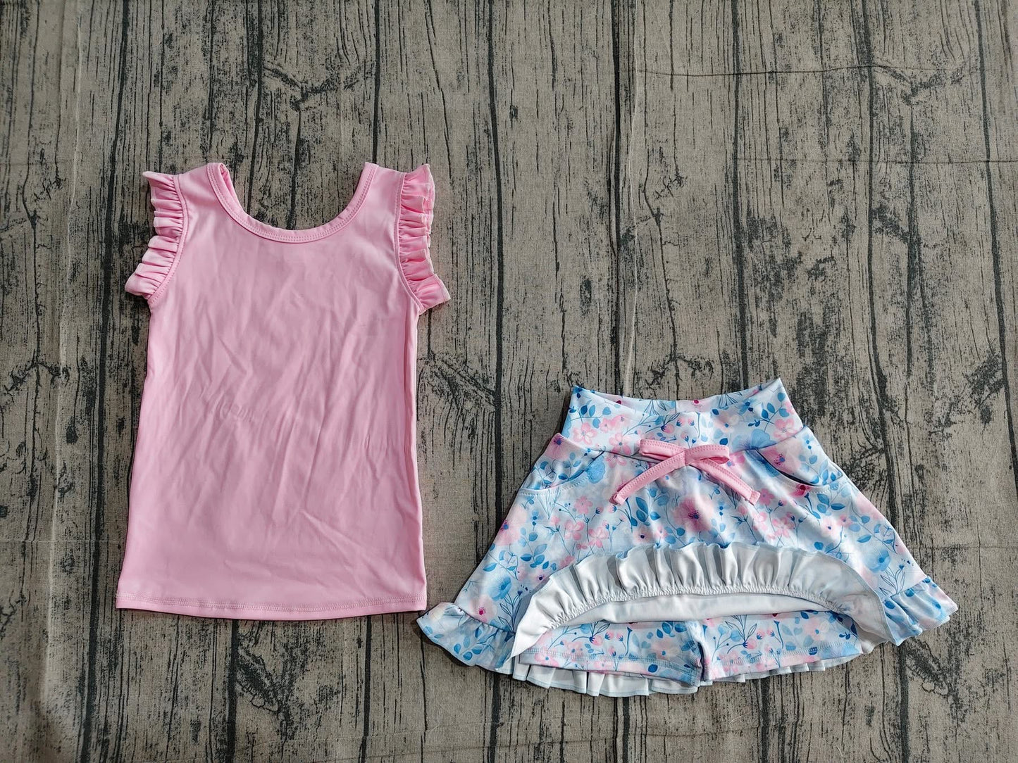 Pre-Order: Active Spring Ruffle Tank & Skirt Set