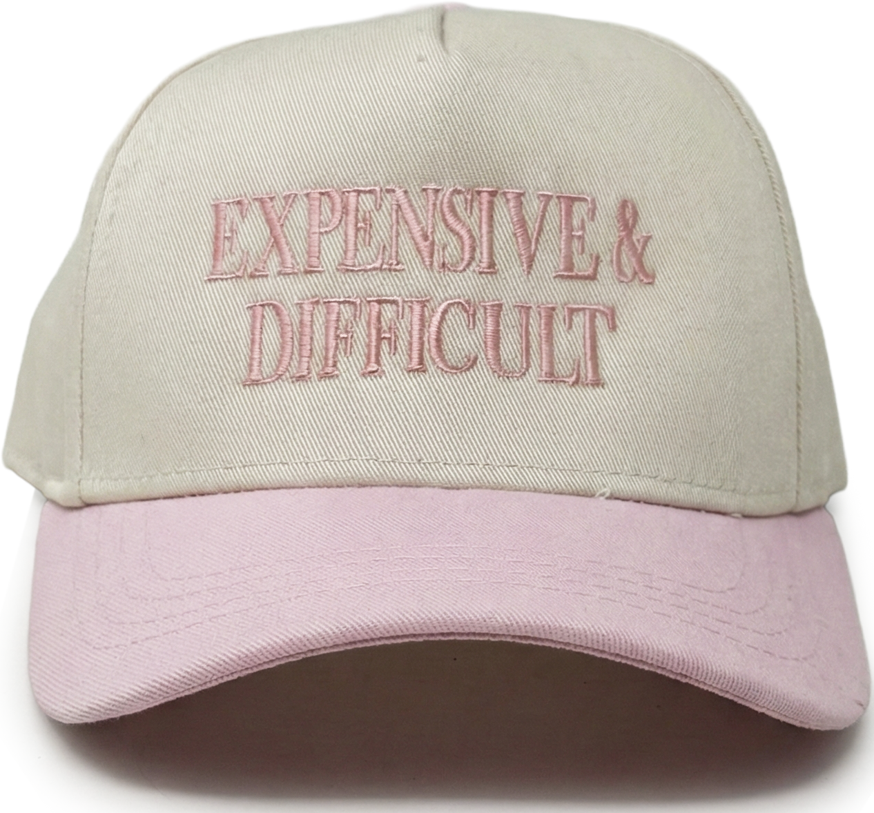 Ready to Ship: Kid/Baby 2Tone Vintage Cap: Expensive & Difficult-Rose/Beige - Salt Threads