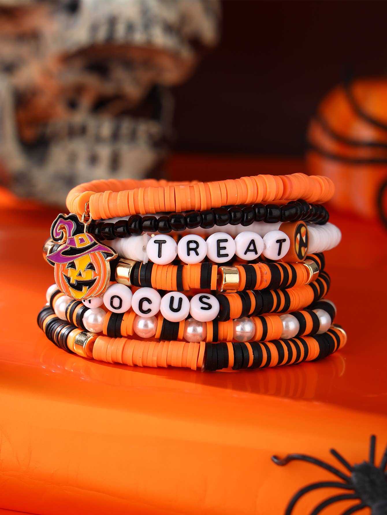 Hocus Halloween Stretchy Bracelet Set {RTS}