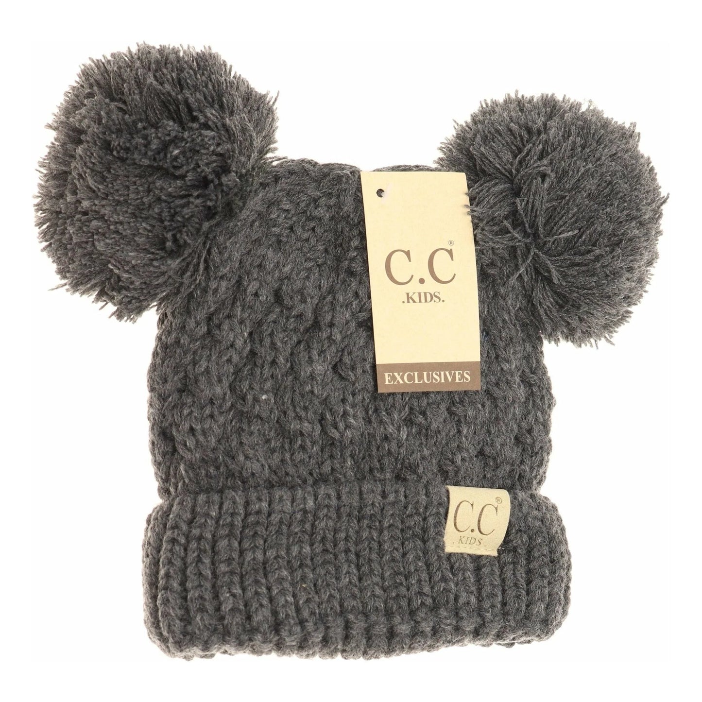 Kids CC Double Pom Beanie {RTS} - Salt Threads