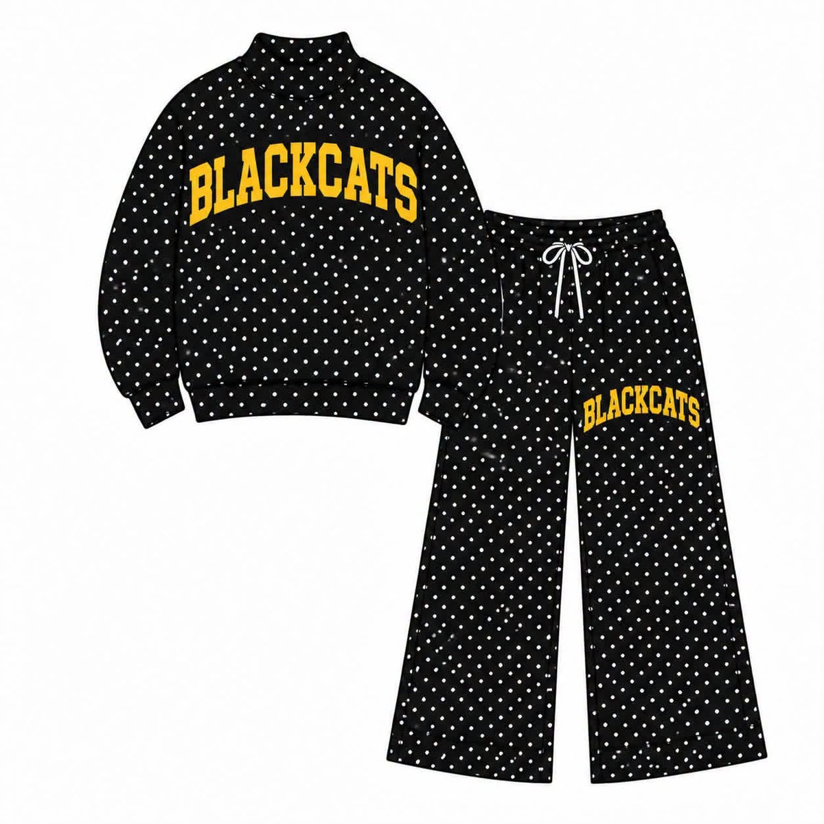 Pre-Order: GOREVILLE BLACKCATS Neck & Wide Leg Set