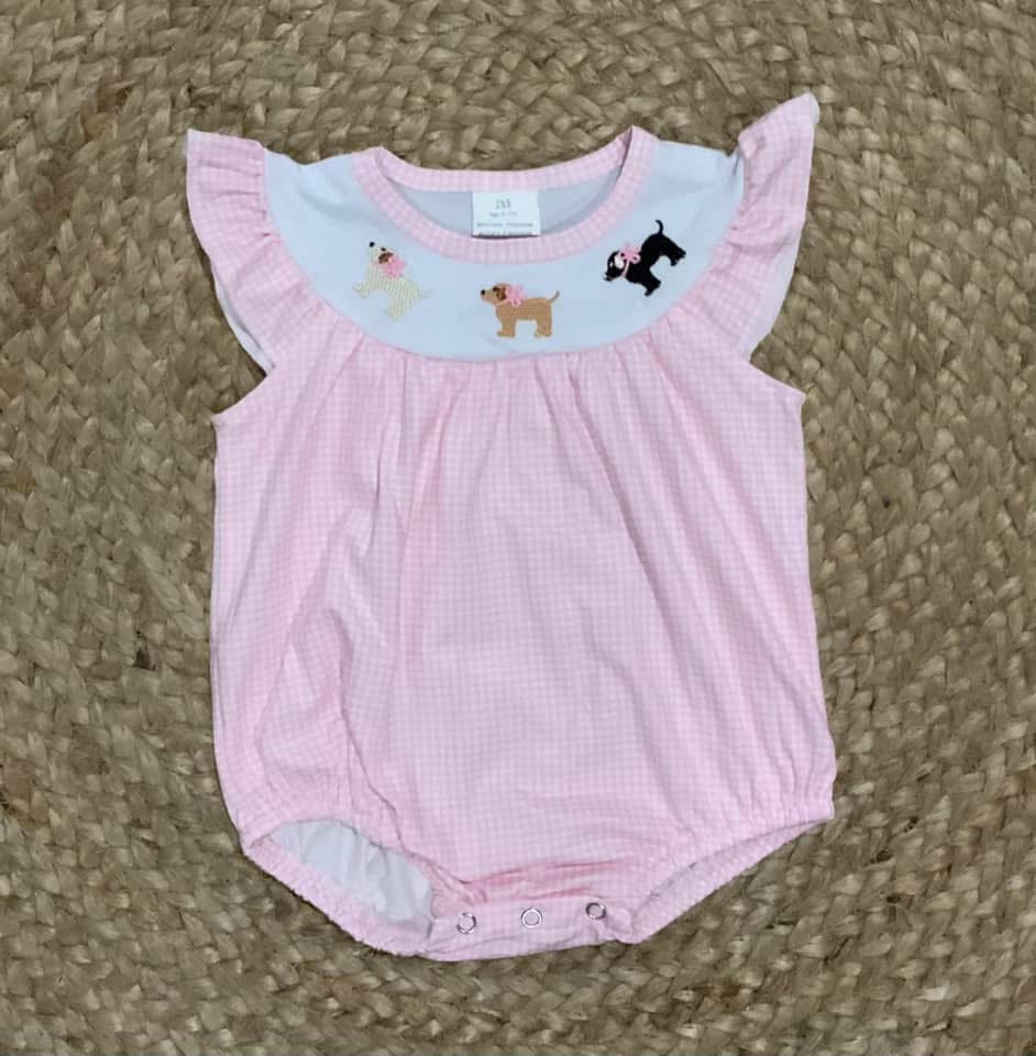 Embroidered Puppy Bubble {RTS}
