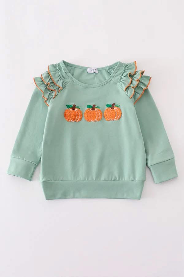 Pre-Order: Sage Pumpkin French Knot Tops
