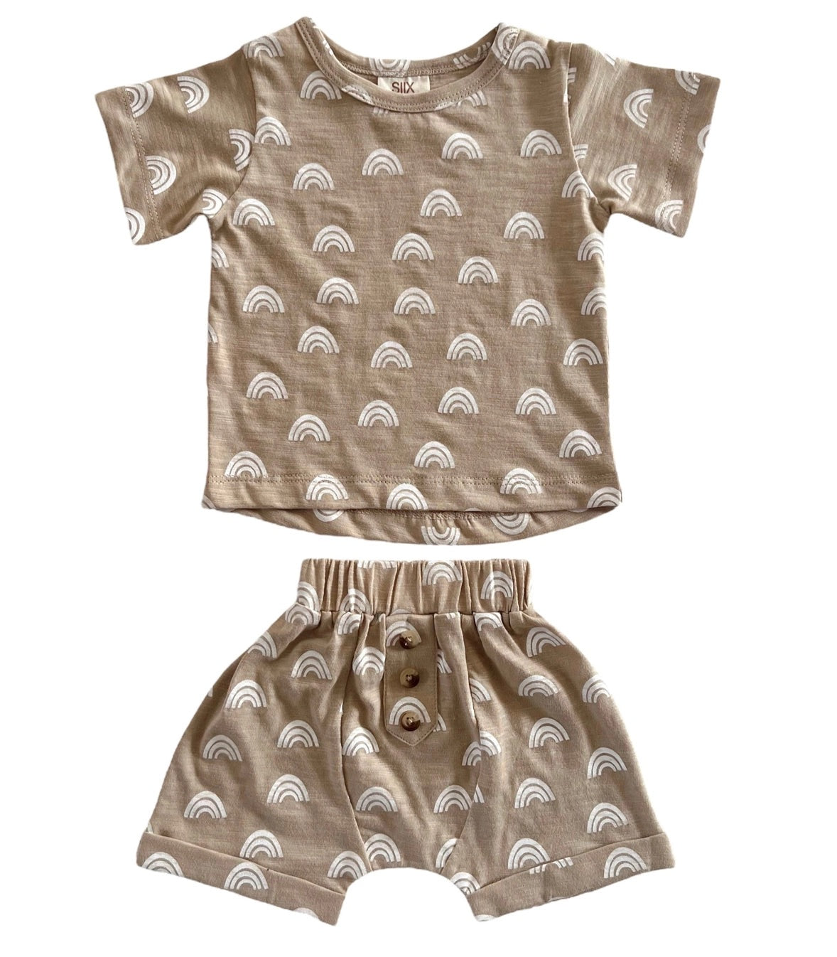 SIIX Organic Tee & Shorts Set - Rainbow