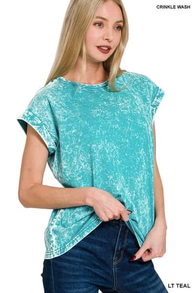 ⭐️ Crinkle Washed Short Sleeve Tee {RTS}⭐️