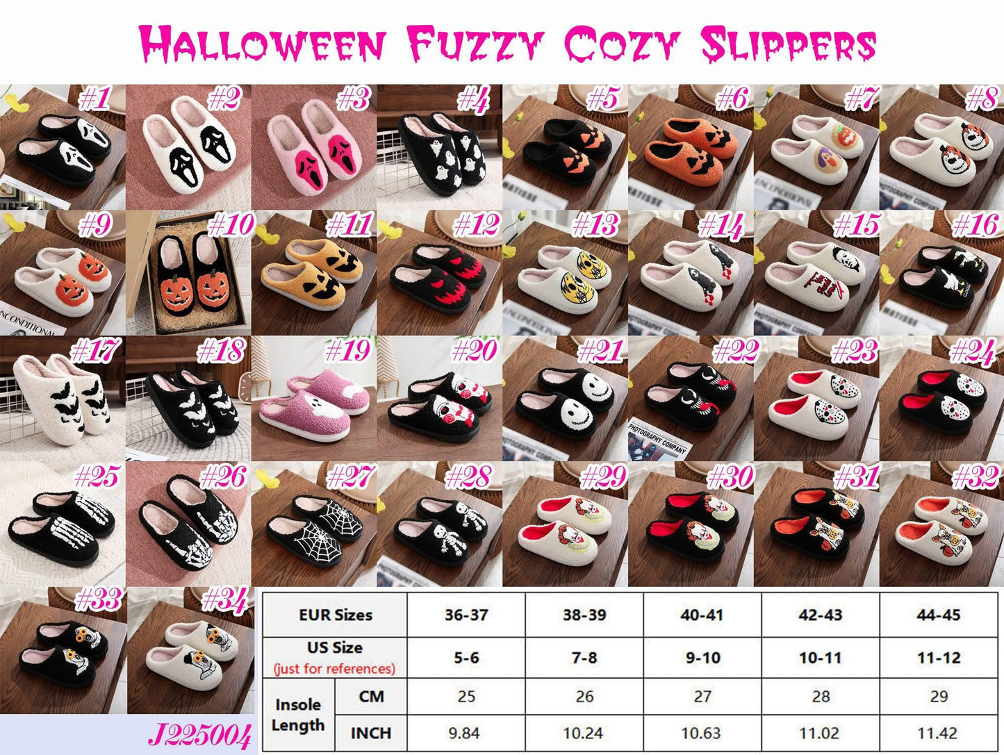 Pre-Order: Halloween Adult Cozy Slippers