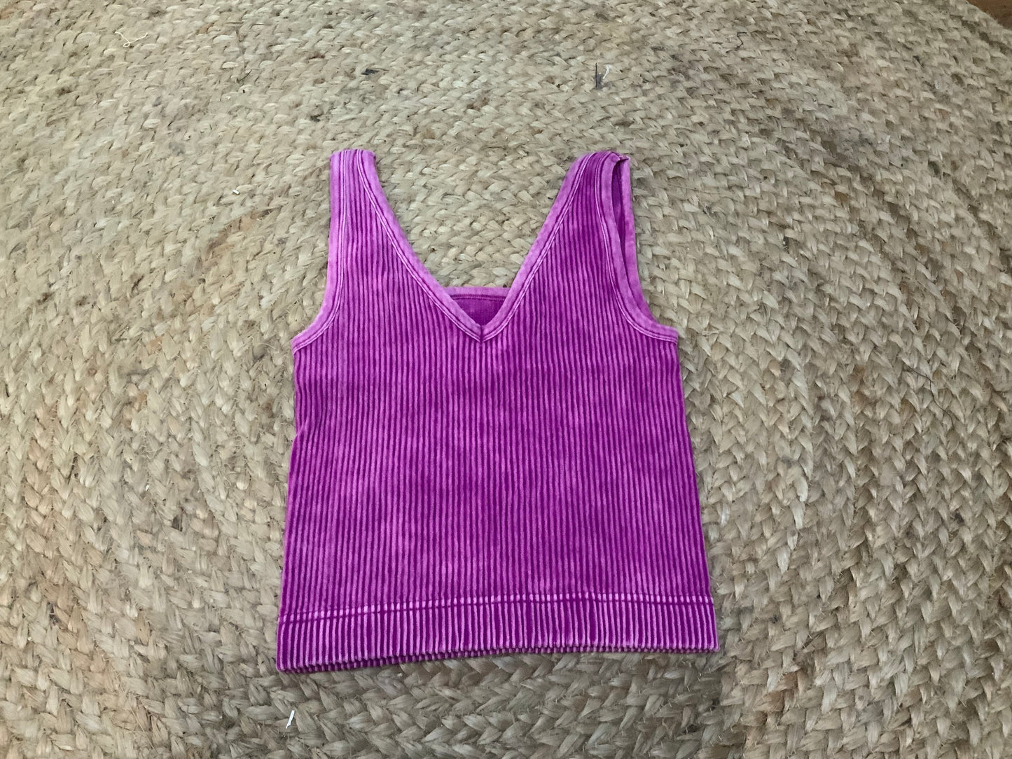 Washed Ribbed Cropped Tank {RTS}