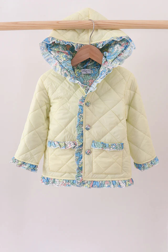Quilted Girls Ruffle Jacket {RTS}