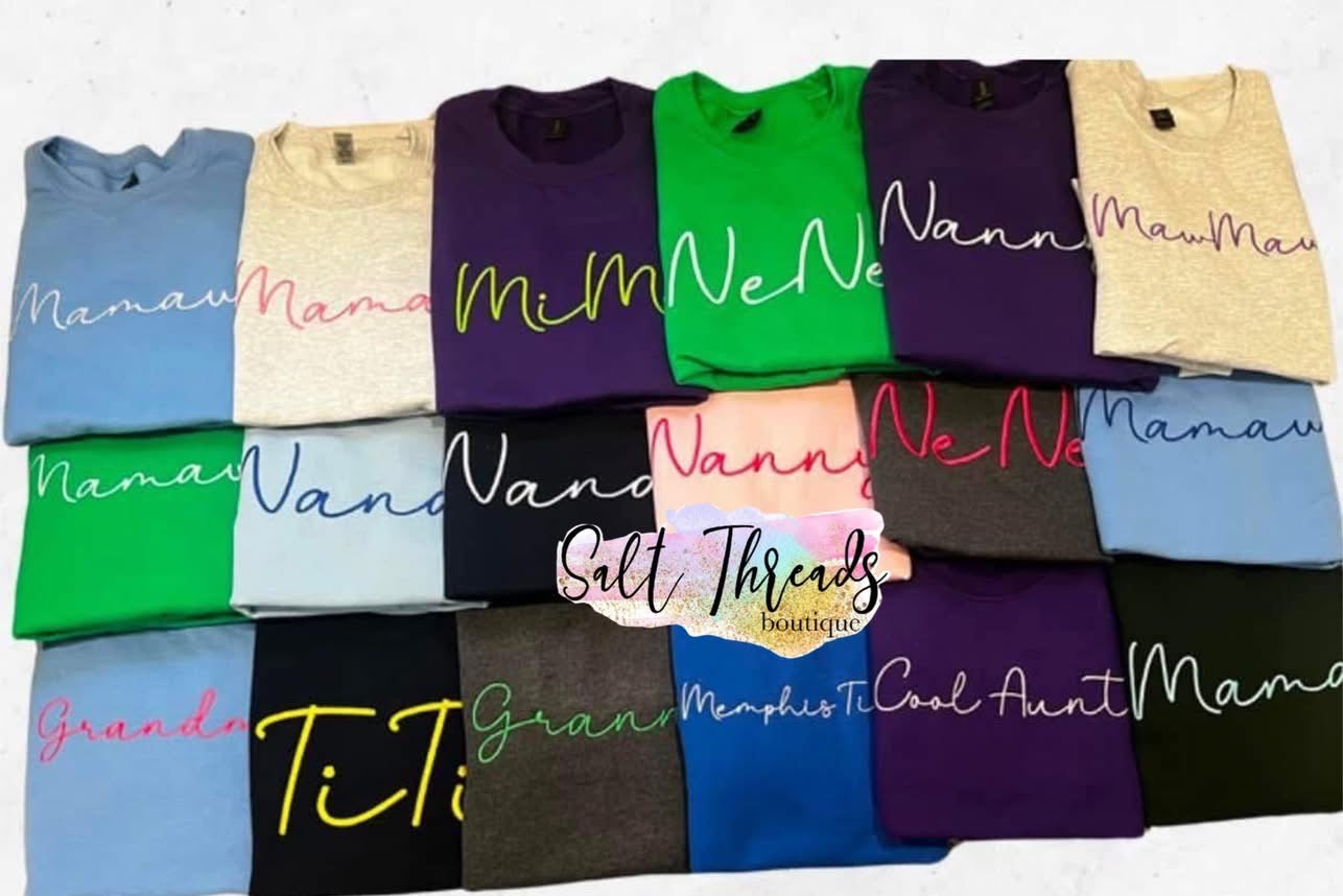 Pre-Order: Custom Embroidered Crews