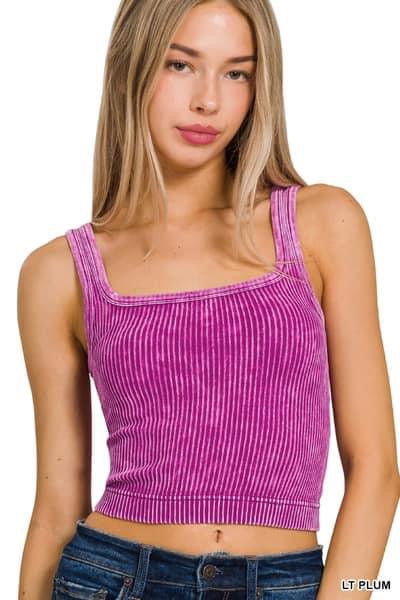 Washed Ribbed Cropped Tank {RTS}