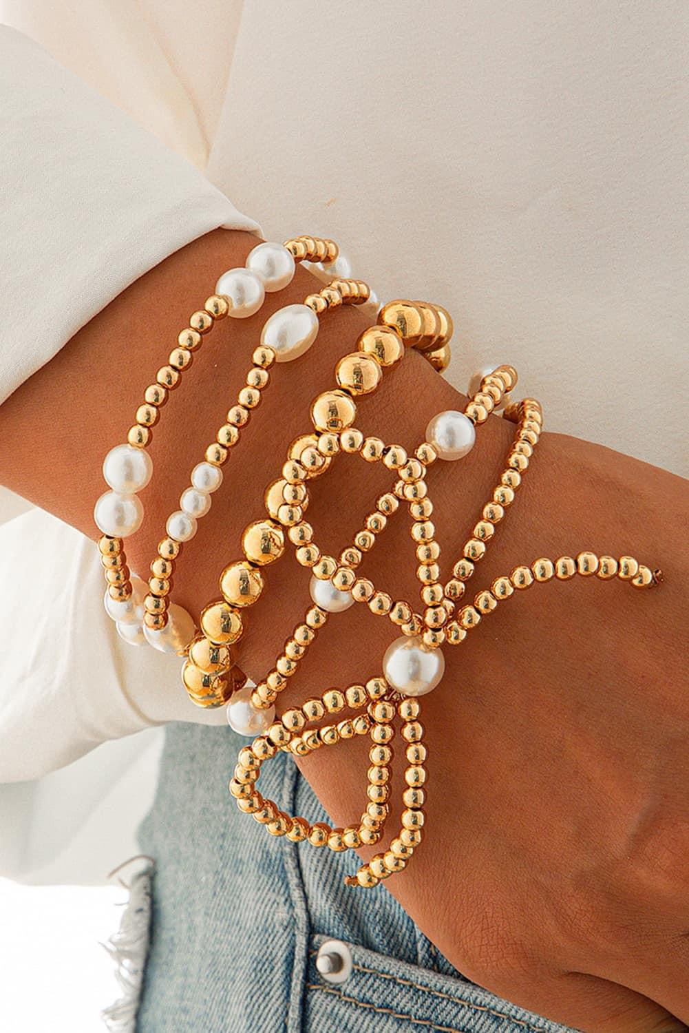 Gold Bow Bracelet Stack {RTS}