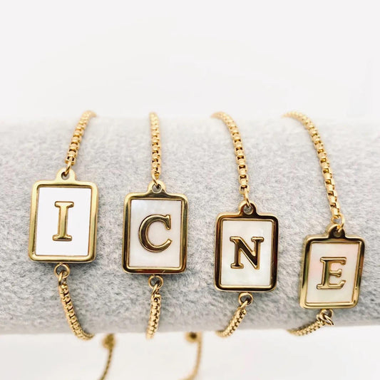 Initial Bracelet {RTS} - Salt Threads