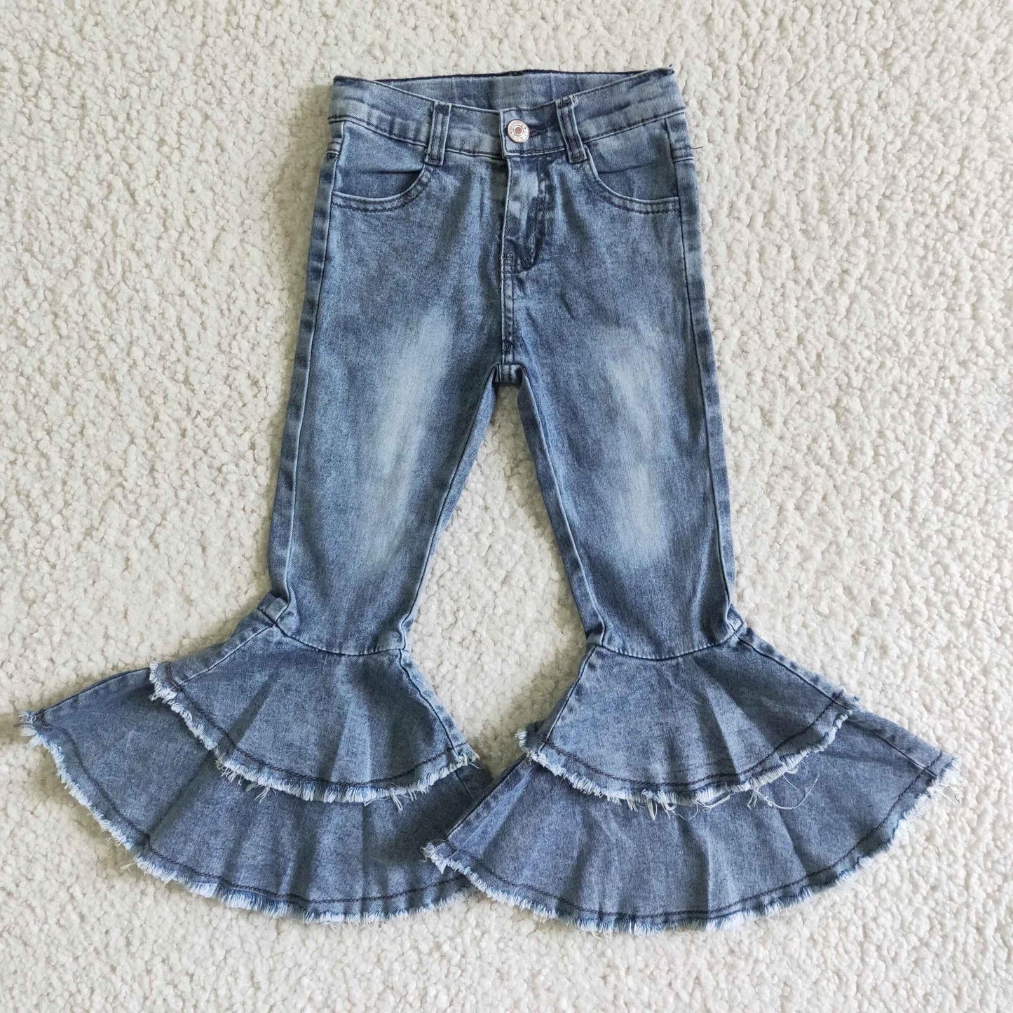 Denim Ruffle Pants {Ready to Ship}
