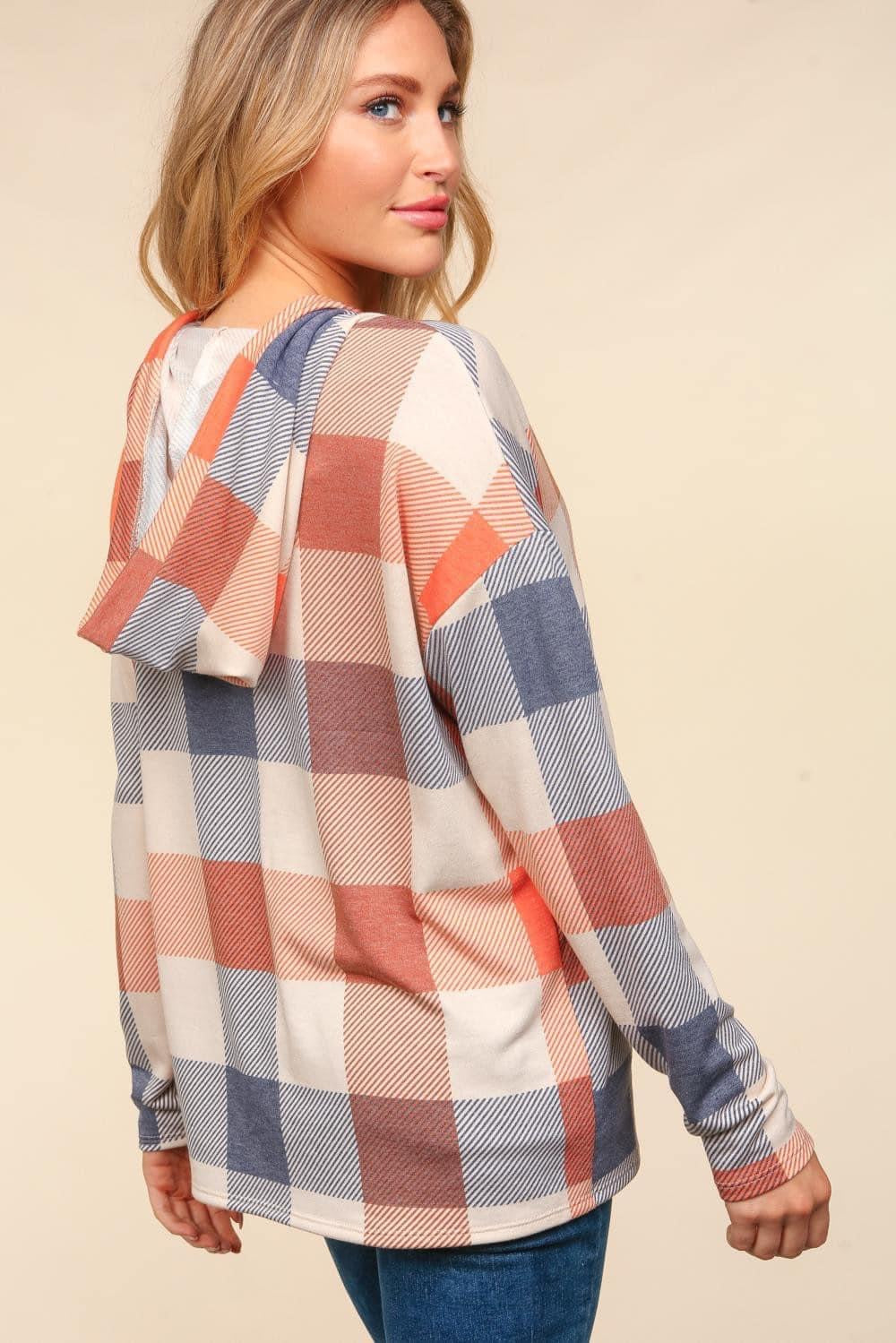 Multi-Colored Plaid Pullover with Hood {RTS}