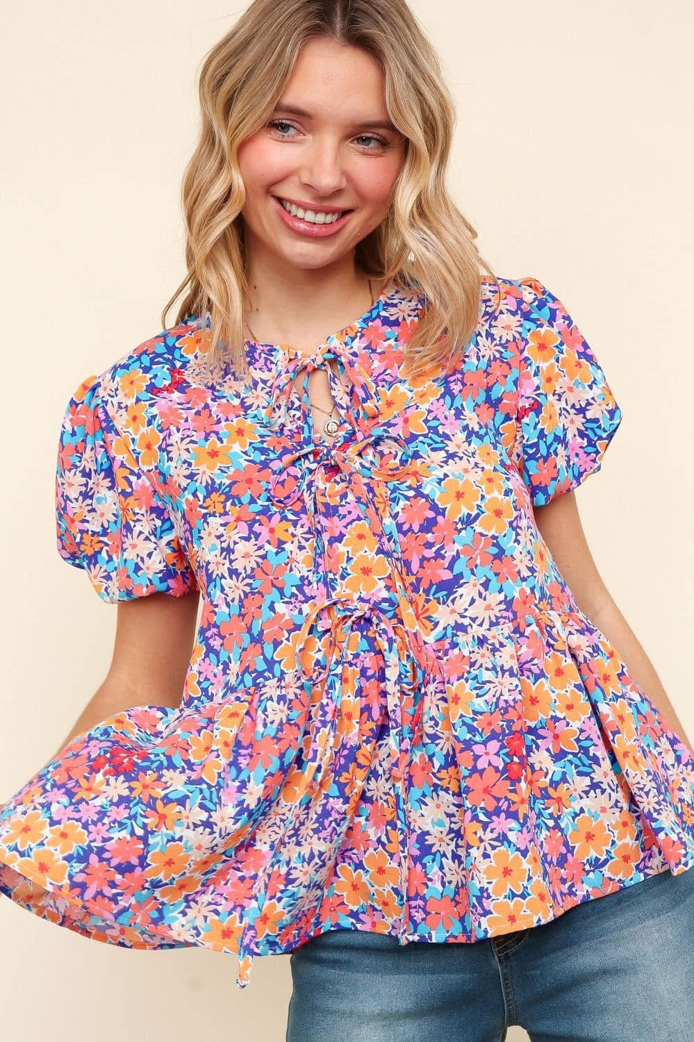 ⭐️ Vibrant Blouse with Bow Detail {RTS}