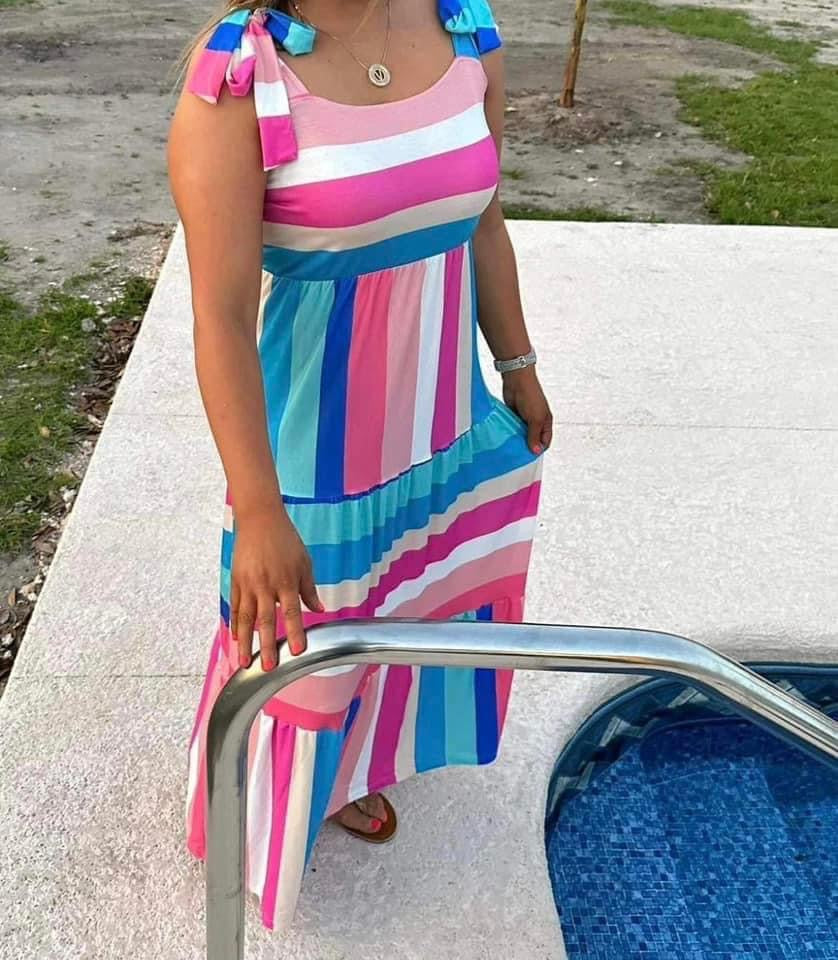 Striped Maxi Dress {RTS} M Striped Maxi Dress {RTS} M