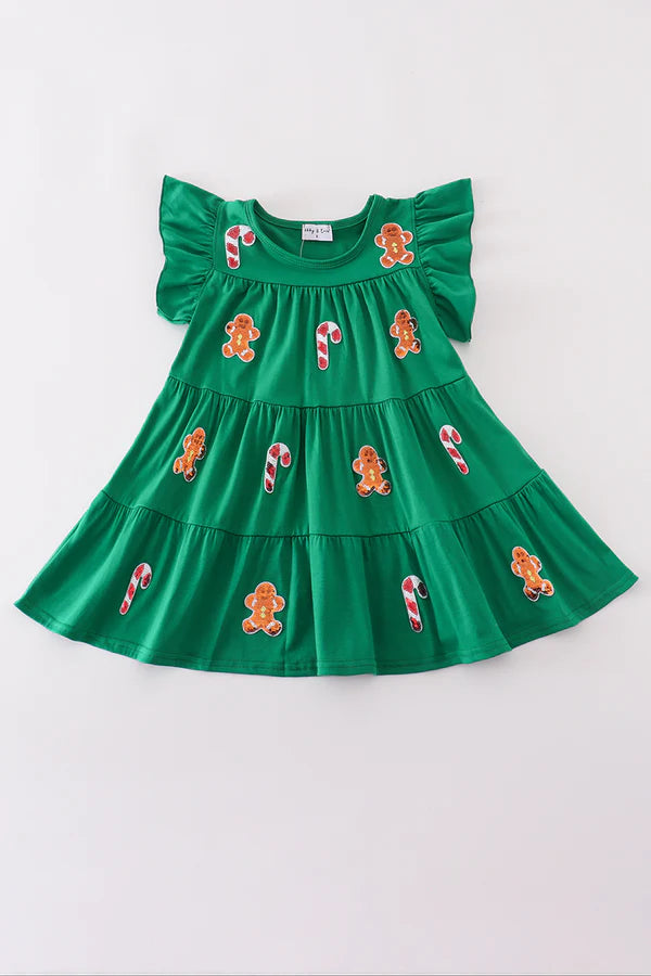 christmas applique dress Ready to Ship: Christmas Applique Dress Red / 12