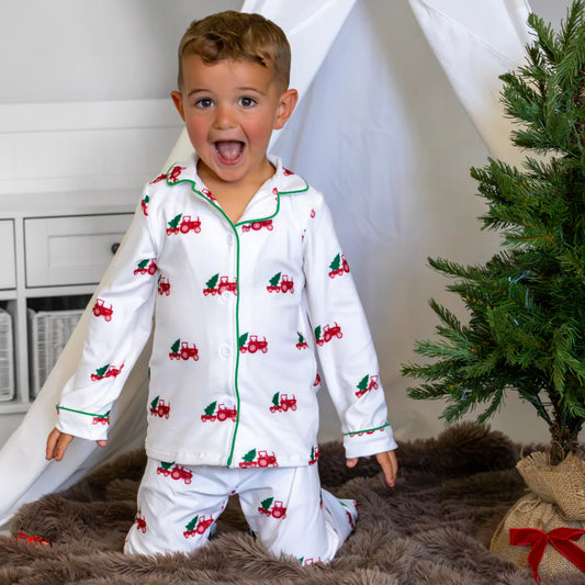 Christmas Tree Truck Pajamas {RTS}
