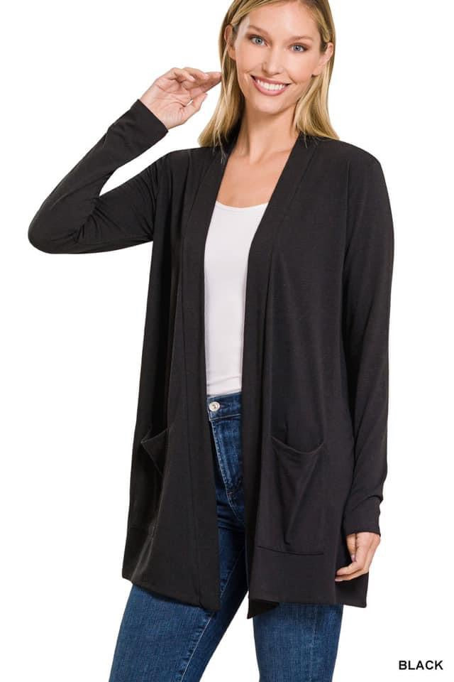 Slouchy Pocket Open Cardigan {Ready to Ship}