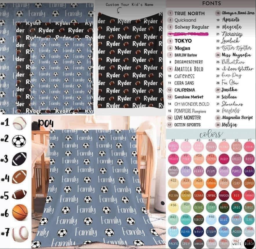 Pre-Order: Personalized Fleece Blankets Round 28