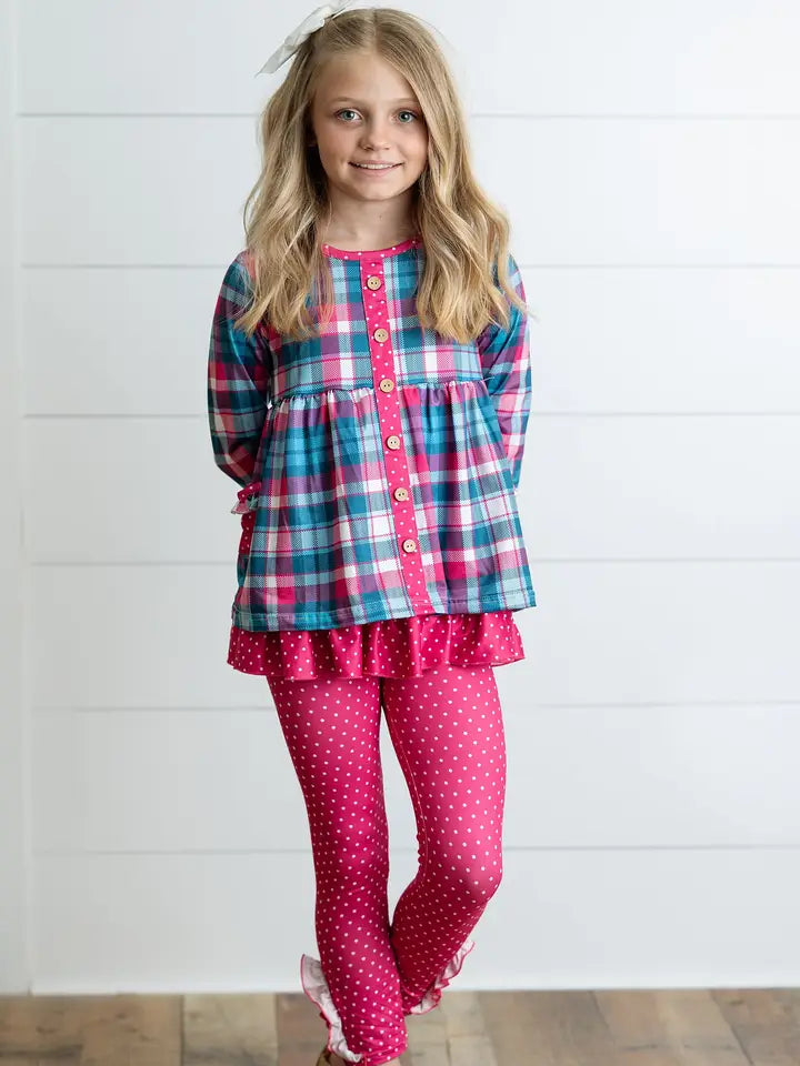 Pre-Order: Ruffle Pocket Button Legging Sets
