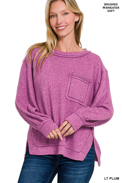 Ready to Ship: Soft Brushed Melange Sweater