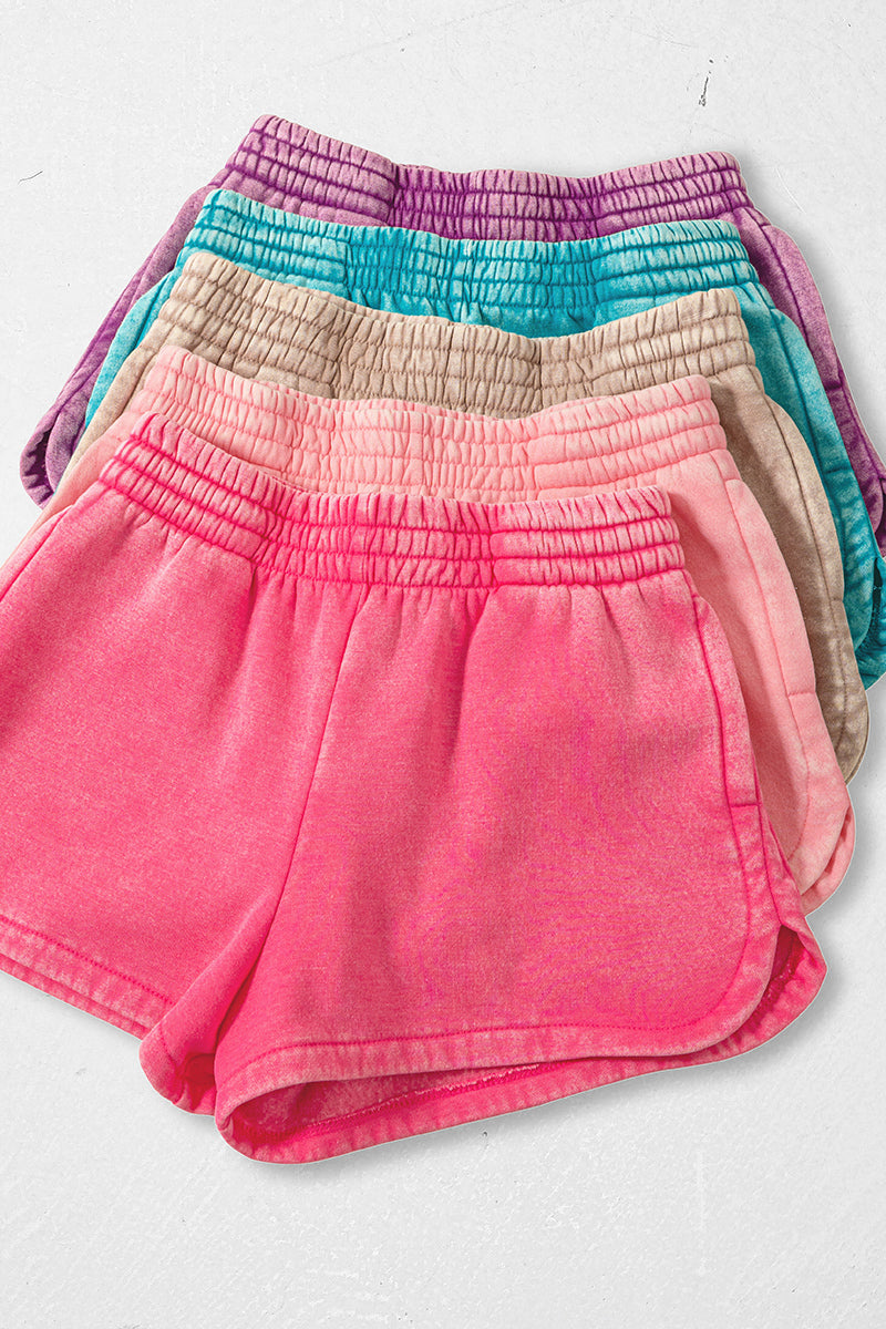 Zenana Acid Washed Dolphin Shorts {RTS}
