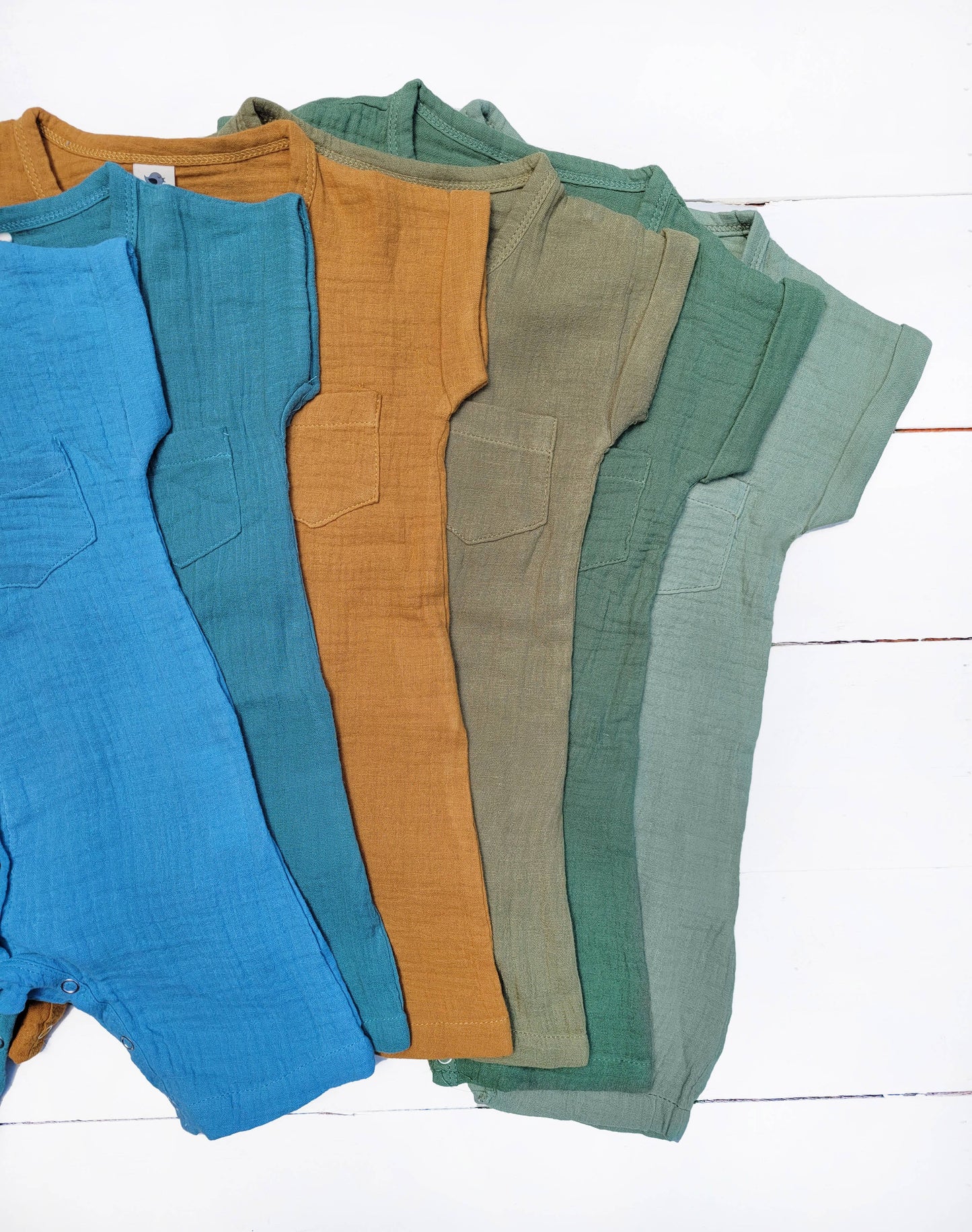 Baby boys Romper Jumpsuit button front boho SAMI {RTS}