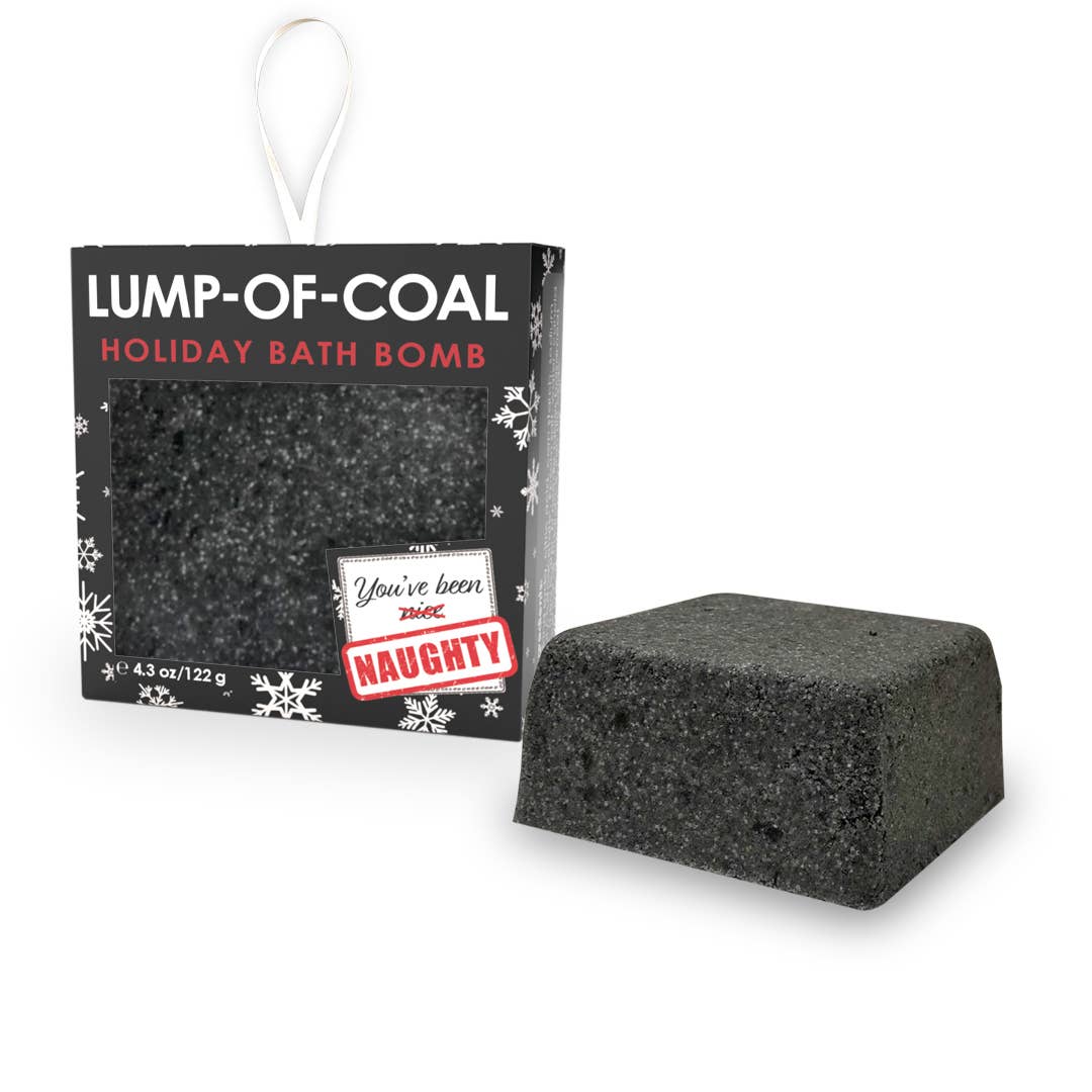 Stocking Lump-of-Coal Bath Bomb