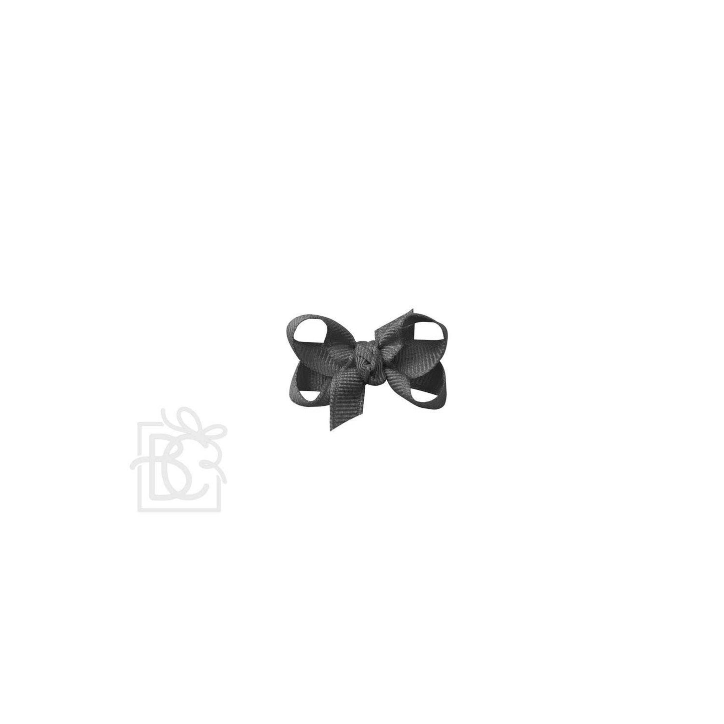 SIGNATURE GROSGRAIN BOW ON CLIP: BROWN / 6.5" Jumbo - 2.25" Ribbon on Lg. Alligator Clip