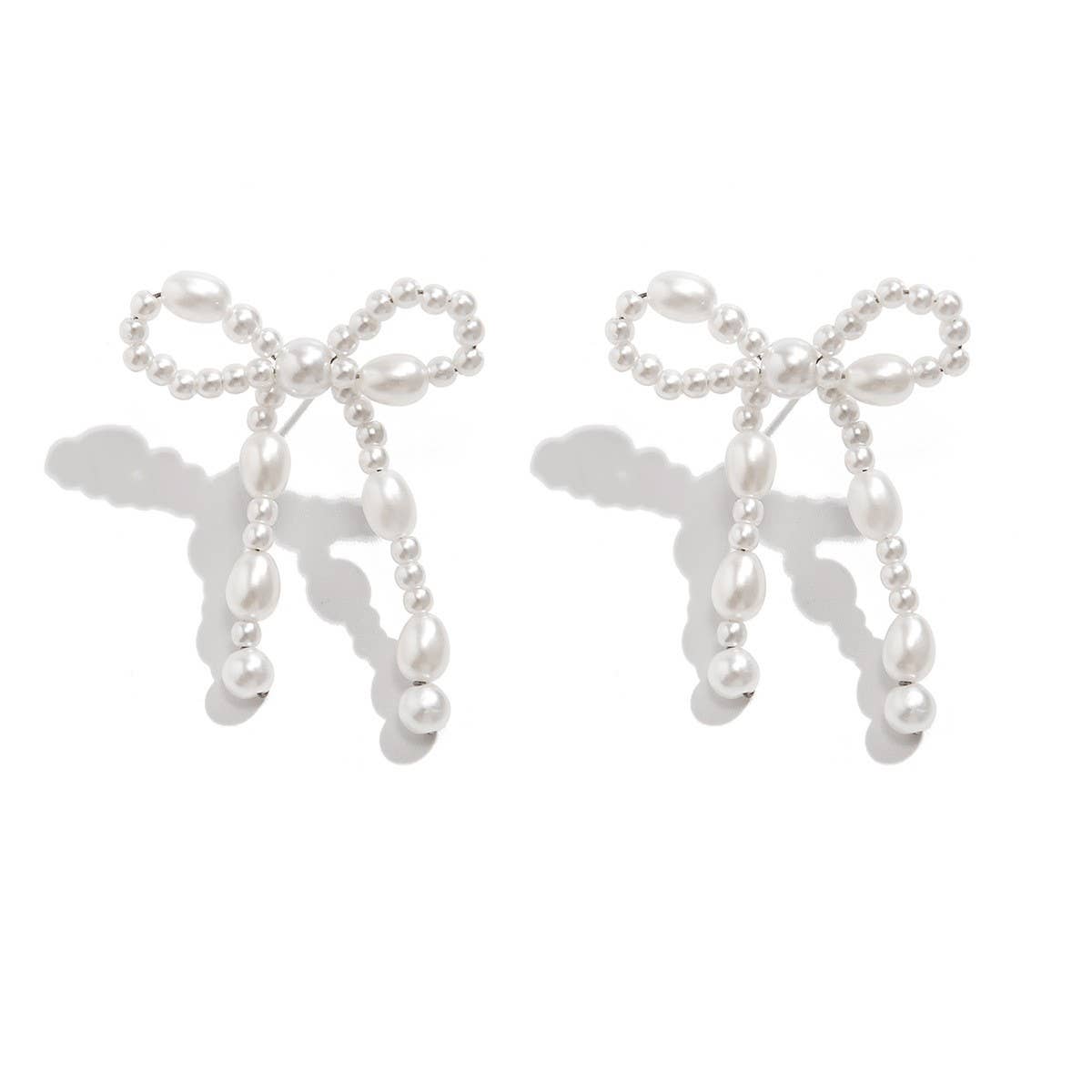 BOW FRENCH TASSEL PEARL EARRINGS {RTS}