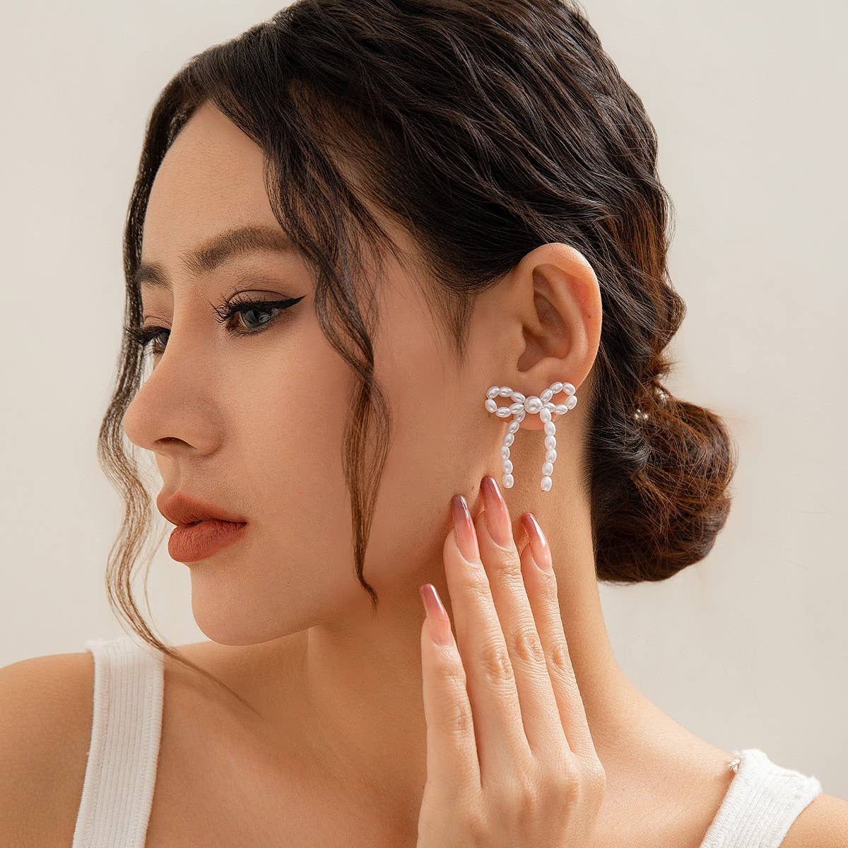 BOW FRENCH TASSEL PEARL EARRINGS {RTS}