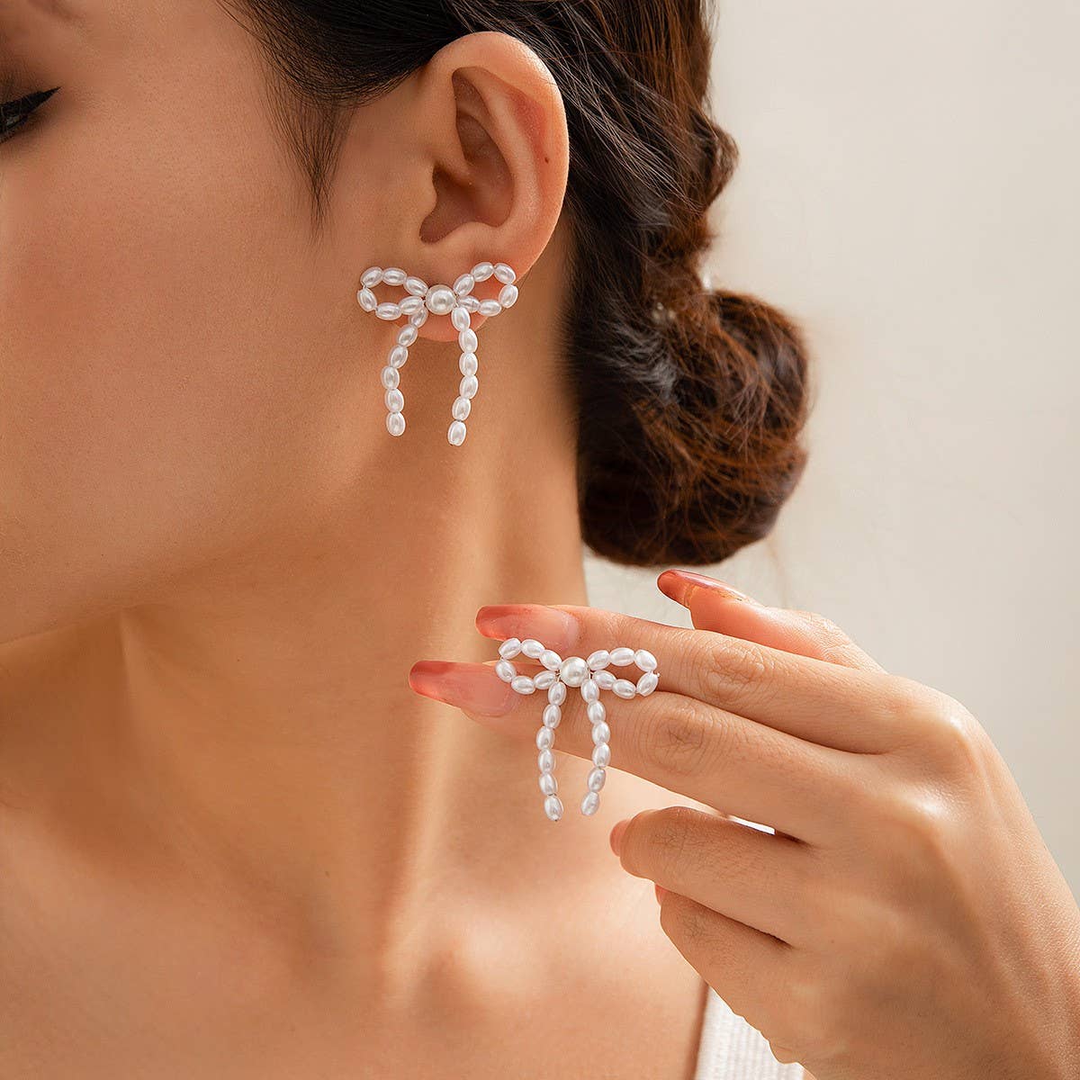 BOW FRENCH TASSEL PEARL EARRINGS {RTS}