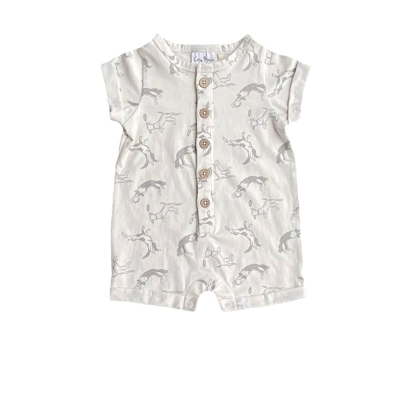 Button Front Romper- Jersey Boy's {RTS}