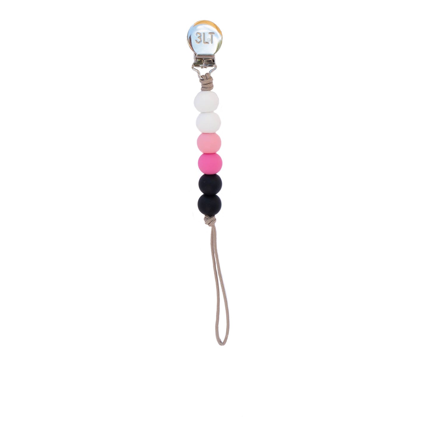 Silicone Bead Pacifier Clip: Select Color