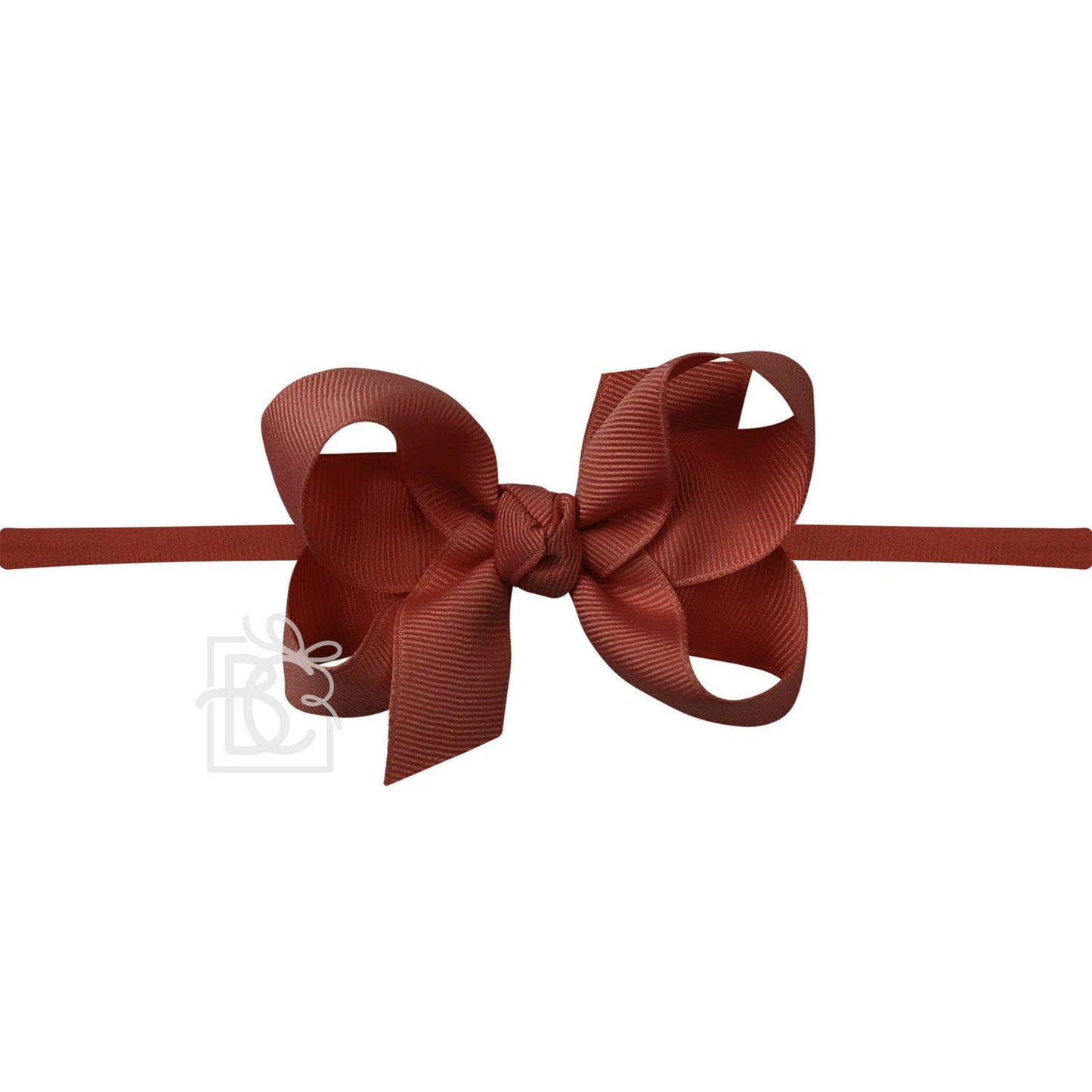 New Rust 1/4" PANTYHOSE HEADBAND W/SIGNATURE GROSGRAIN BOW