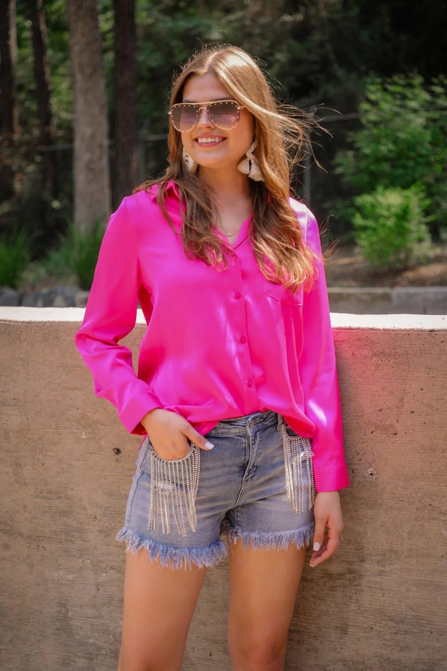 Zeppelin Fringe Rhinestone Shorts {Ready to Ship}