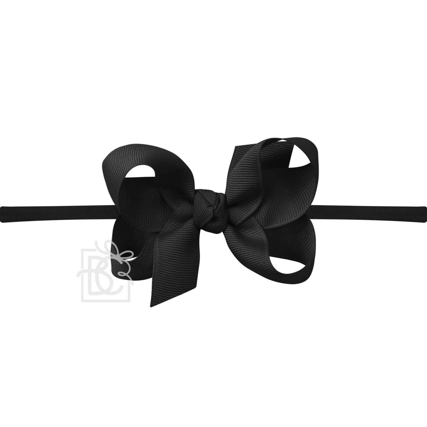 Black 31/4" PANTYHOSE HEADBAND W/SIGNATURE GROSGRAIN BOW